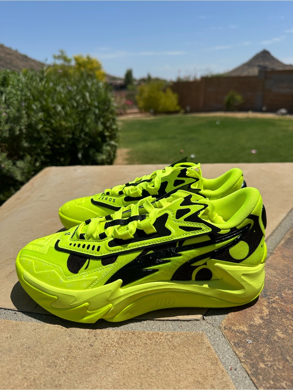 Puma Scoot Zeros 2 II Yellow Volt Black 312223-02 Basketball Shoes Men’s Size 7